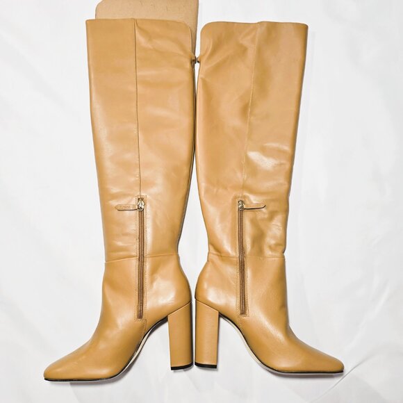 SCHUTZ Austine Women’s Over the Knee Leather Boot Tan Size 9B NEW - Picture 11 of 11